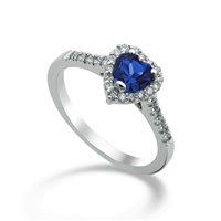 Ringe X-Diamond Dame in Weißgold Zaffiro sintetico 1.00 Ct LXDACT003CUZF2O4 - LXDACT003CUZF2O4